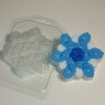 Снежинка вязаная пластиковая форма для мыла