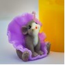 Мышка в юбке 3D, форма для мыла силиконовая, 1 шт.