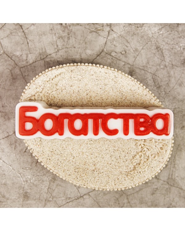 Пластиковая форма "Богатства" (слово)