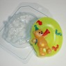Цифры 0 с мишкой пластиковая форма для мыла
