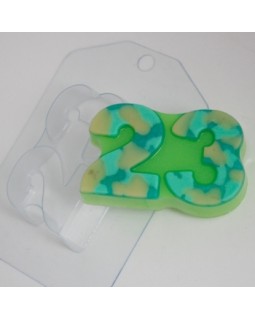 23 февраля - Плоское пластиковая форма для мыла (1 шт) М6442