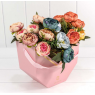 Коробка "Ваза для цветов" 22,5*14*20,5 "Just for you" Розовый 1 шт.