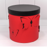 Коробки Цилиндр 19,5*19,5 "Бабочки" Красный  720901/4