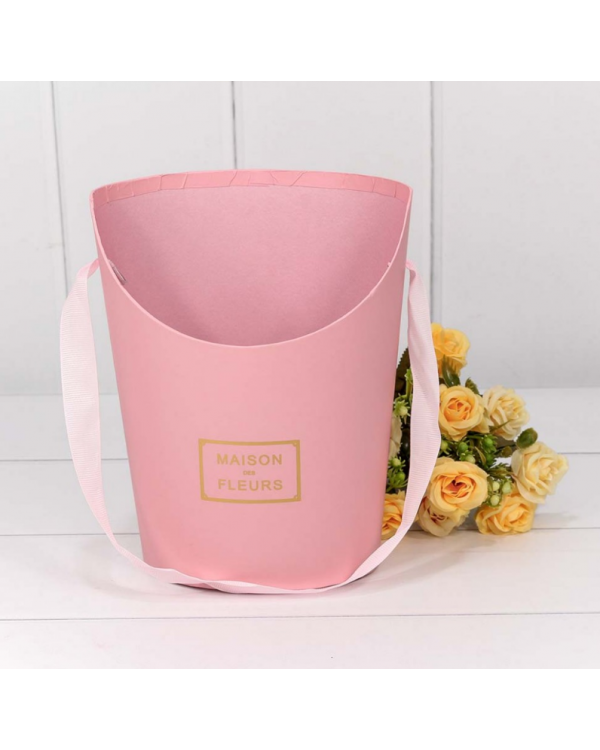 Коробка "Ваза для цветов" 18*13*22 "Maison des fleurs" Розовый 1 шт.
