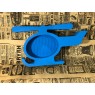 Пенобокс «Вертолетик L» [Цвет: Синий, Высота стенки: 5 см, Хвост: Закрытый] 33x18