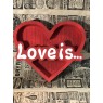 Пенобокс «Love is...» [Цвет: Красный, Высота стенки: 5 см] 32x27