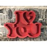 Пенобокс - «I Love You» [Цвет: Красный, Высота стенки: 5 см] 37x27