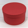 Коробка Круглая 21*11,5 из дизайнерской бумаги Красный