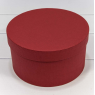 Коробка Круглая 21*11,5 из дизайнерской бумаги Бордовый