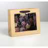 Пакет крафтовый с пластиковым окном Flowers, 24 х 20 х 11см 4766891