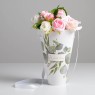 Переноска для цветов круглая на лентах With love, 24 × 28 см 5438320