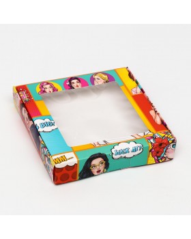 Коробка самосборная, "Pop-art 2", 16 х 16 х 3 см 5540499