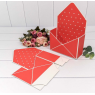Коробка "Конверт" 20*30*8 сборная "Горошек" Красный 300399/9