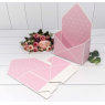 Коробка "Конверт" 20*30*8 сборная "Горошек" Розовый 300399/8