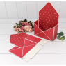 Коробка "Конверт" 20*30*8 сборная "Горошек" Тёмно-красный 300399/10