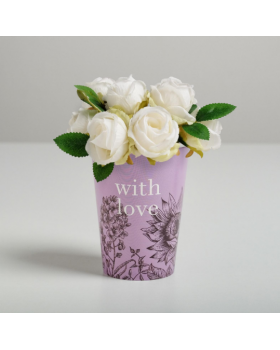 Стаканчик для цветов With love, 11 х 8,5 см 5426033