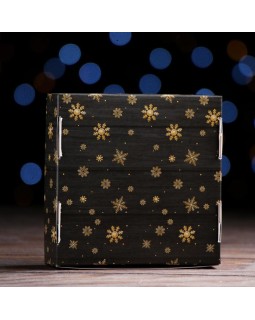 Подарочная коробка сборная с окном "Снегапад", 11,5 х 11,5 х 3 см 7118236-foto2