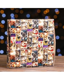 Коробка складная "Новогодний коллаж", 20 х 20 х 4 см 7189225-foto2