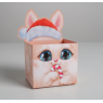 Коробка для мини-букетов «С Новым годом», зая, 12 х 17 х 10 см 5287577