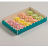 Коробочка для печенья с PVC крышкой, зеленая, 22 х 15 х 3 см 4432273