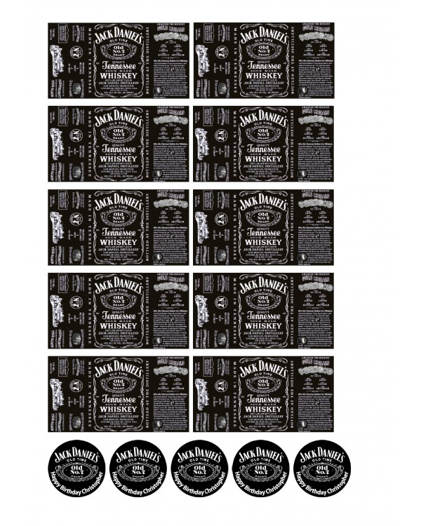 1 Наклейка Jack Daniels 81x43 (А4)