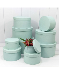 Коробка Круглая 35*17,3 из дизайнерской бумаги Магическая мята 721813/0045-foto2