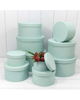 Коробка Круглая 19*10,8 из дизайнерской бумаги Магическая мята 721813/0045-foto2