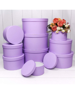 Коробка Круглая 24,5*13,8 Сиреневый 721813/1537-foto2