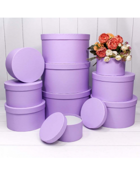 Коробка Круглая 19*10,8 Сиреневый 721813/1537-foto2