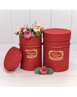 Коробка Цилиндр 14*19 "Forever" Красный 7212018/0032-foto2