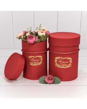 Коробка Цилиндр 14*19 "Forever" Красный 7212018/0032-foto2