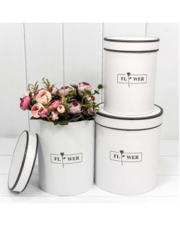 Коробка Цилиндр 16*19,7 "Flower" Белый 7201350/2-foto2