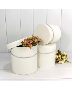 Коробка Цилиндр 17,5*17 из дизайнерской бумаги Белый 7201000/426-foto2