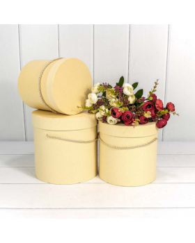 Коробка Цилиндр 17,5*17 из дизайнерской бумаги Пудровый 7201000/425-foto2