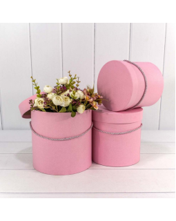 Коробка Цилиндр 15,5*15 из дизайнерской бумаги Розовый 7201000/423-foto2