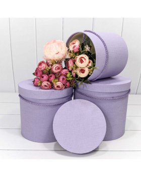 Коробка Цилиндр 19,5*19 из дизайнерской бумаги Сиреневый 7201000/422-foto2