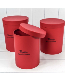 Коробка Цилиндр 21*26 "Flower" Красный 720771/3-foto2