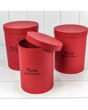 Коробка Цилиндр 17,4*23,2 "Flower" Красный 720771/3-foto2