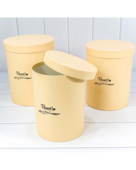 Коробка Цилиндр 17,4*23,2 "Flower" Песочный 720771/2-foto2