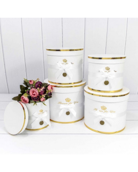 Коробка Цилиндр 20,5*18 "Flowers for you" Белый 7215009/04170-foto2