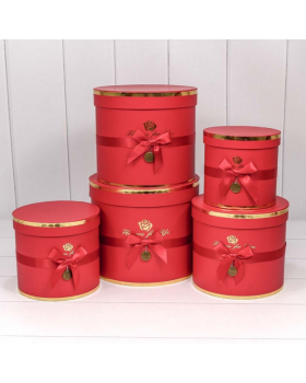 Коробка Цилиндр 20,5*18 "Flowers for you" Красный 7215009/1535-foto2