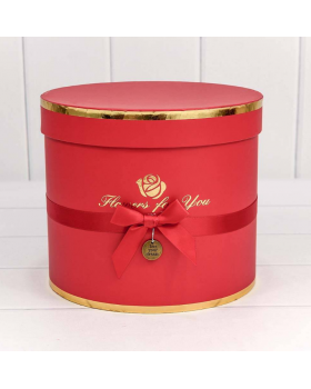 Коробка Цилиндр 20,5*18 "Flowers for you" Красный 7215009/1535