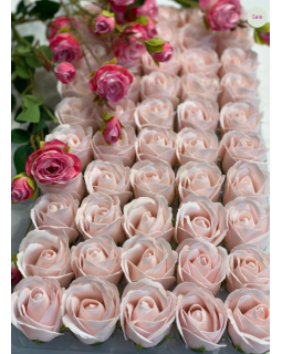 Роза из мыльной пены 50 шт светло-розовый