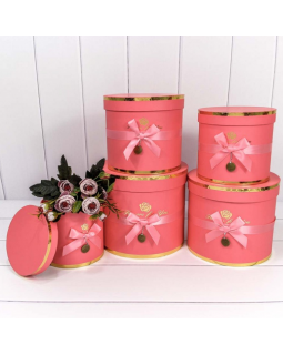 Коробка Цилиндр 20,5*18 "Flowers for you" Пурпурно-розовый 7215009/1910-foto2