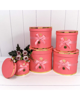 Коробка Цилиндр 20,5*18 "Flowers for you" Пурпурно-розовый 7215009/1910-foto2