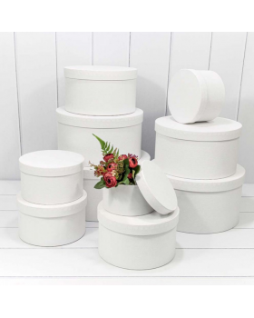 Коробка Круглая 19*10,8 из дизайнерской бумаги Белый 721813/0033-foto2