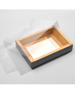 Коробка самосборная с прозрачной крышкой 17*12*3,5см АМ-foto2