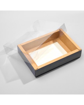 Коробка самосборная с прозрачной крышкой 17*12*3,5см АМ-foto2