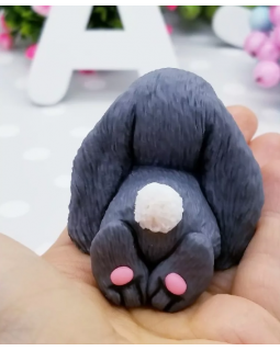 Зайка малыш, форма для мыла силиконовая-foto2