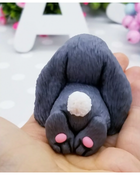 Зайка малыш, форма для мыла силиконовая-foto2